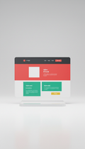 Flash Agency landing page on glossy plinth