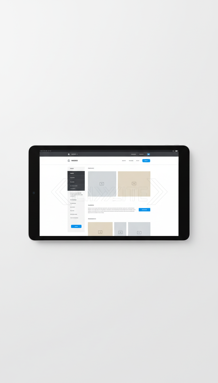Responsive website template for tablet