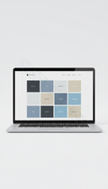 Corporate landing page layout for laptop