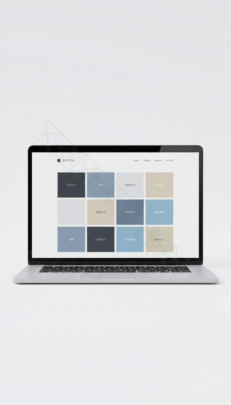Corporate landing page layout for laptop