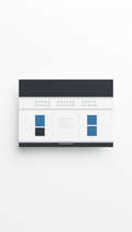 Business portfolio template with grid layout