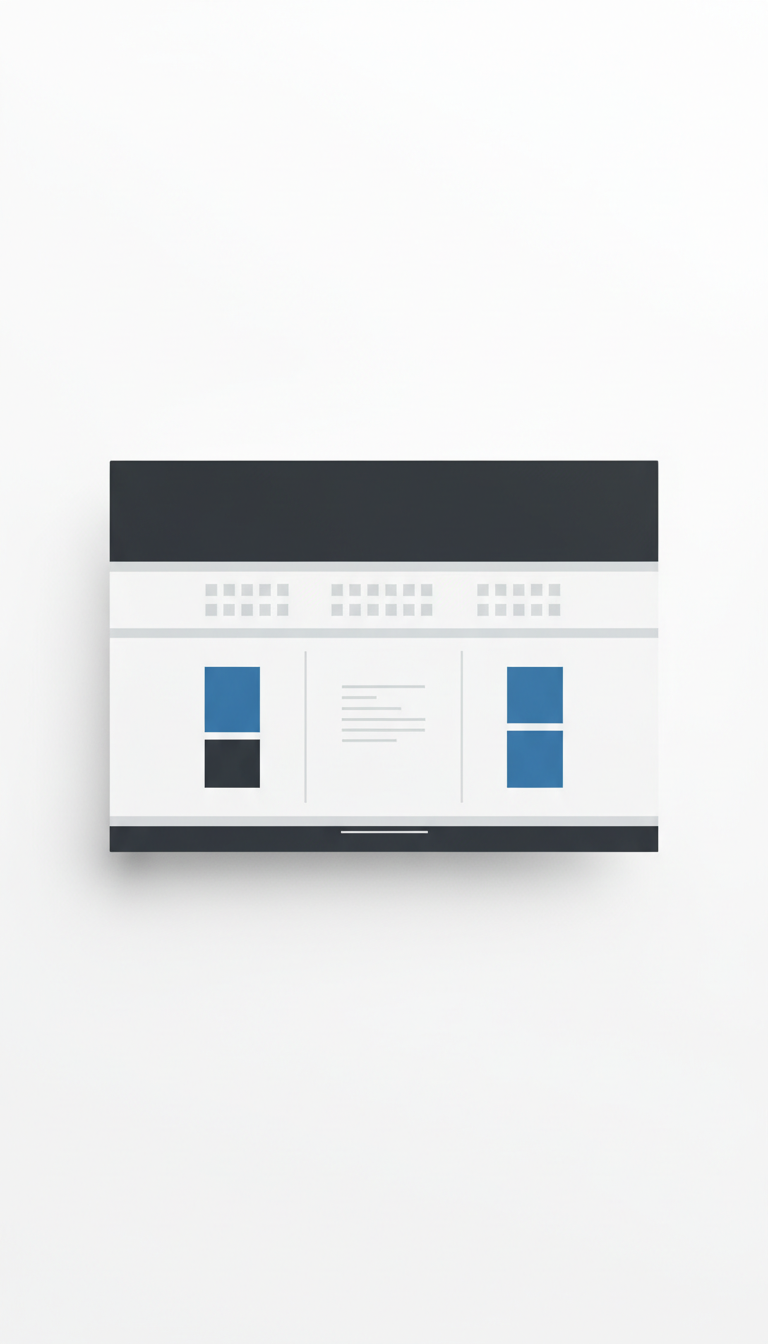 Business portfolio template with grid layout